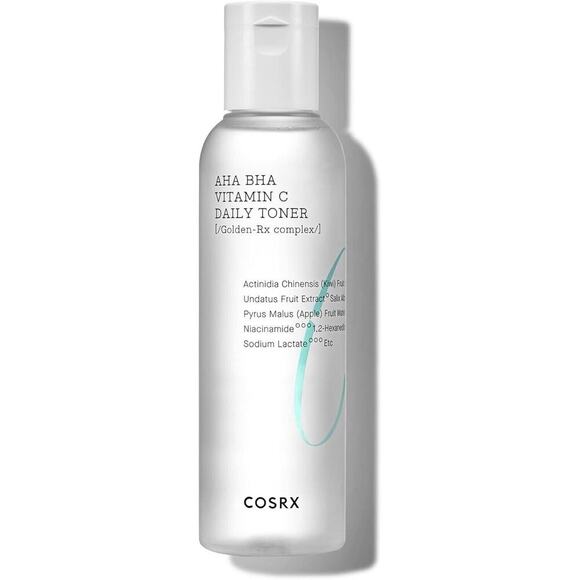 Korean AHA BHA Vitamin C Refreshing Exfoliating Toner for Clean Radiant Skin - Picture 1 of 9